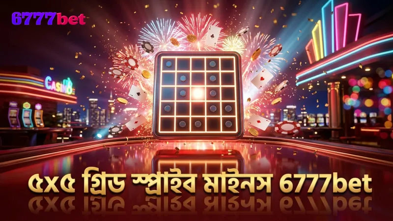 ৫x৫ গ্রিডে মাইন অবস্থান পরীক্ষা করে খেলা হয় 6777bet এ